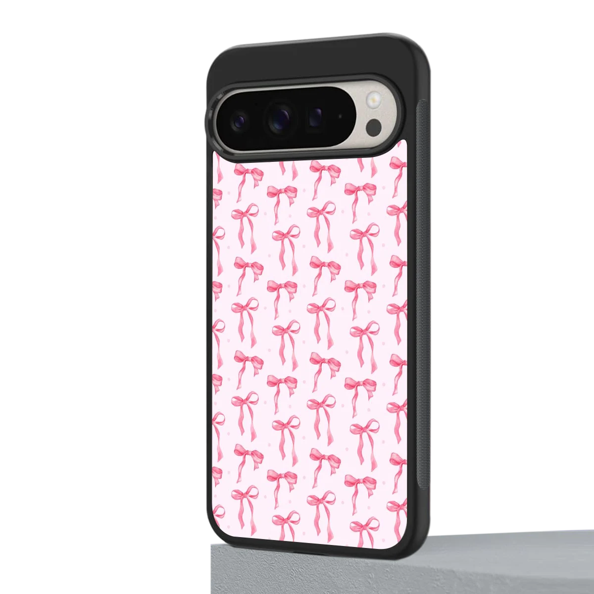Bow Pink google pixel 9 pro mobile cover | shockproof glass phone case