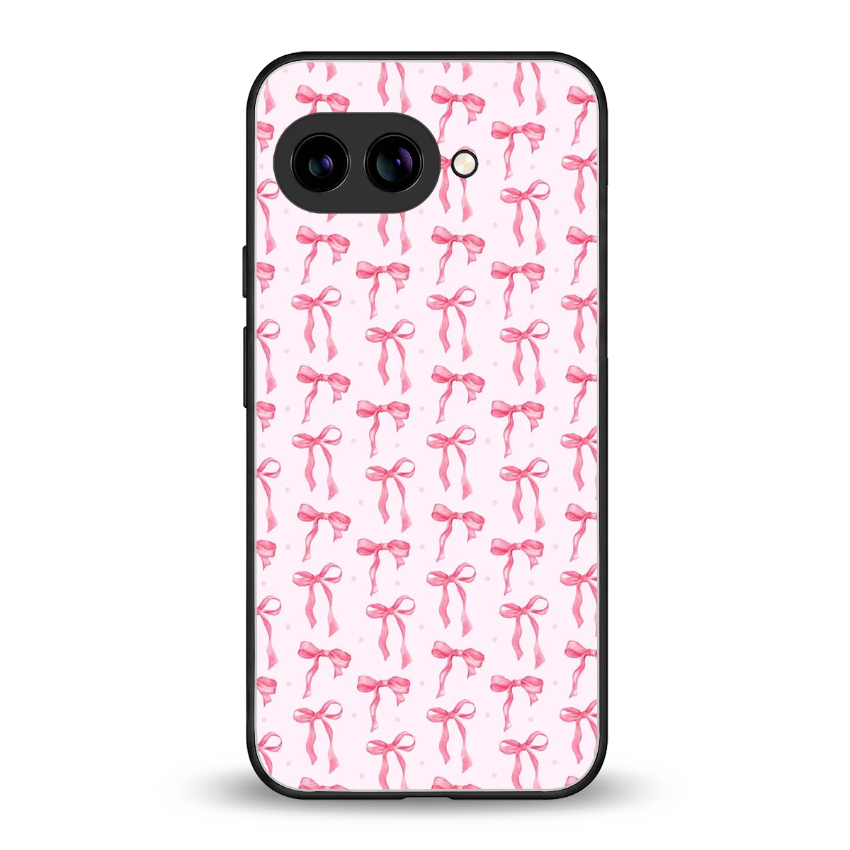 Bow Pink back phone cover | glass case for google pixel 10a
