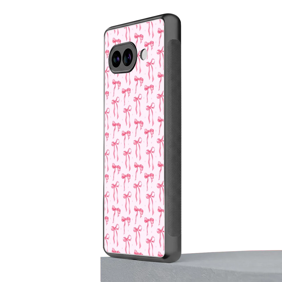 Bow Pink google pixel 10a mobile cover | shockproof glass phone case