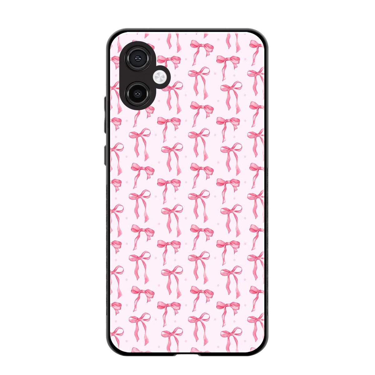 Bow Pink back phone cover | glass case for samsung galaxy a06 5g