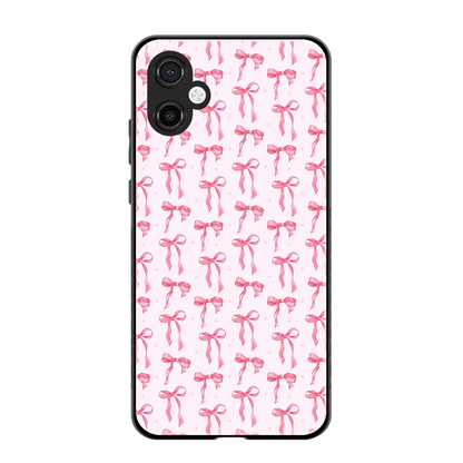 Bow Pink back phone cover | glass case for samsung galaxy a06 5g