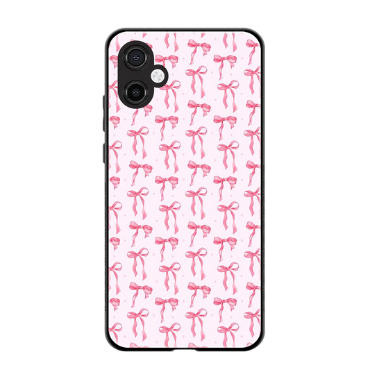 Bow Pink back phone cover | glass case for samsung galaxy a06 5g