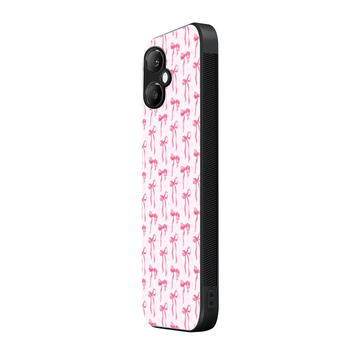 Bow Pink samsung galaxy a06 5g mobile cover | shockproof glass phone case