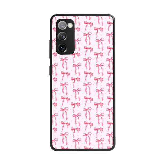 Bow Pink back phone cover | glass case for samsung galaxy s20 fe
