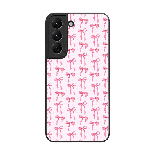 Bow Pink back phone cover | glass case for samsung galaxy s22