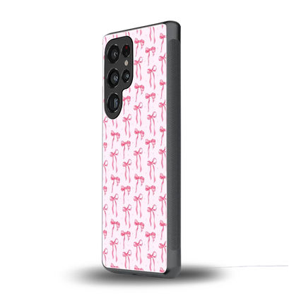 Bow Pink samsung galaxy s26 ultra mobile cover | shockproof glass phone case