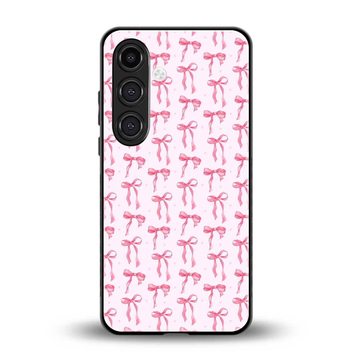 Bow Pink back phone cover | glass case for samsung galaxy s24