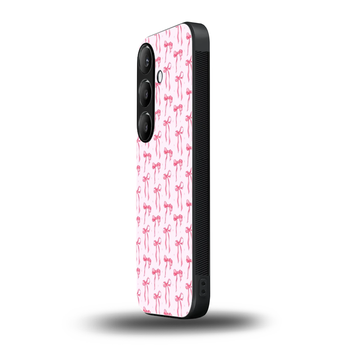 Bow Pink samsung galaxy s24 mobile cover | shockproof glass phone case