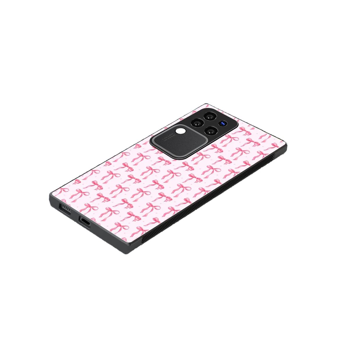 Bow Pink stylish phone case forvivo v30 pro | glossy glass and slim fit