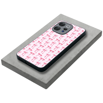 Bow Pink stylish phone case for vivo v70 elite | glossy glass and slim fit