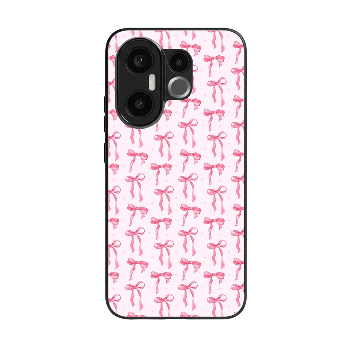 Bow Pink back phone cover | glass case for vivo x200 fe