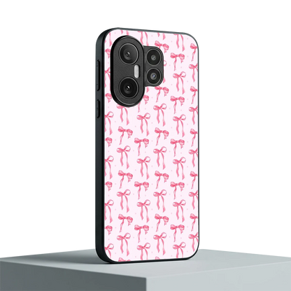 Bow Pink vivo x200 fe mobile cover | shockproof glass phone case