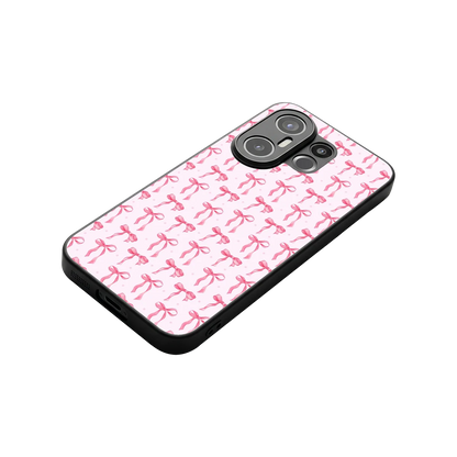 Bow Pink stylish phone case for vivo x200 fe | glossy glass and slim fit