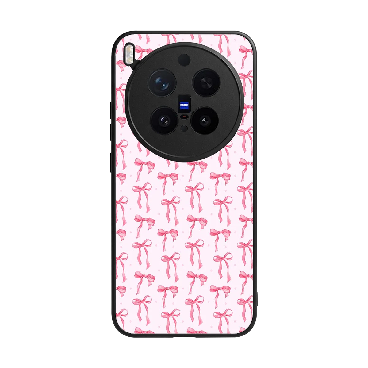 Bow Pink back phone cover | glass case for vivo x300 pro