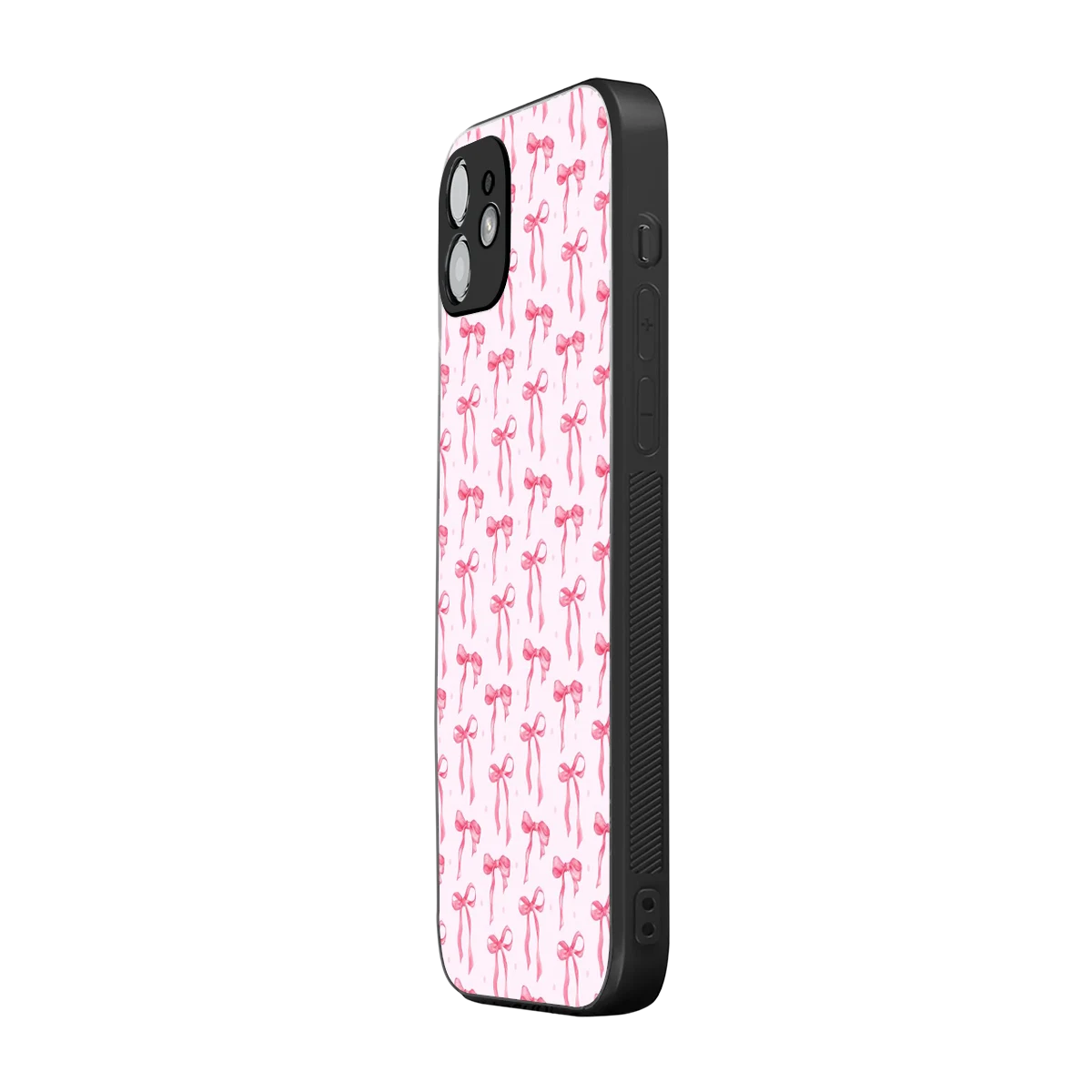 Bow Pink iphone 11 mobile cover | shockproof glass phone case