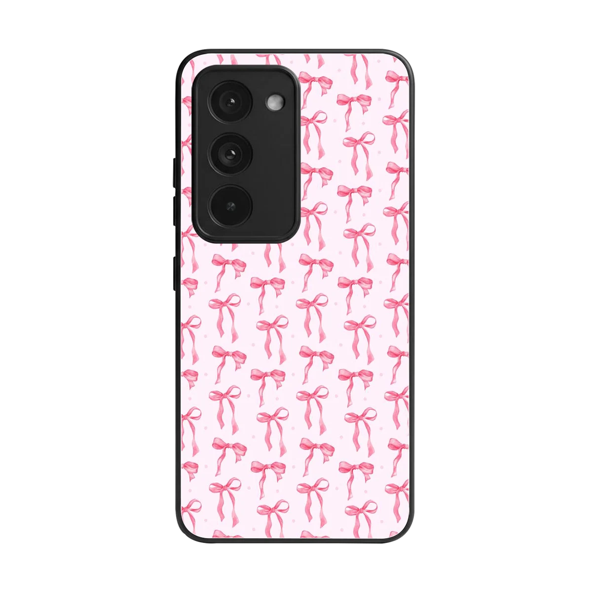 Bow Pink back phone cover | glass case for redmi 15 5g