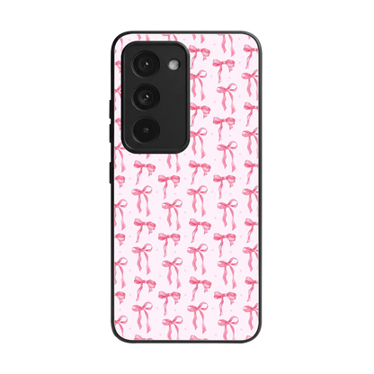 Bow Pink back phone cover | glass case for redmi 15 5g