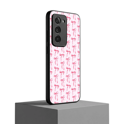 Bow Pink redmi 15 5g mobile cover | shockproof glass phone case