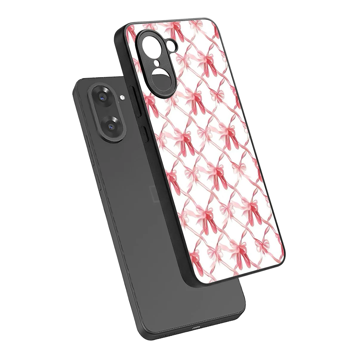 Bow Ribbon sleek oneplus nord ce5 5g cover with tempered glass back and TPU edges