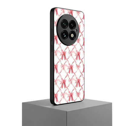 Bow Ribbon oneplus 13 mobile cover | shockproof glass phone case