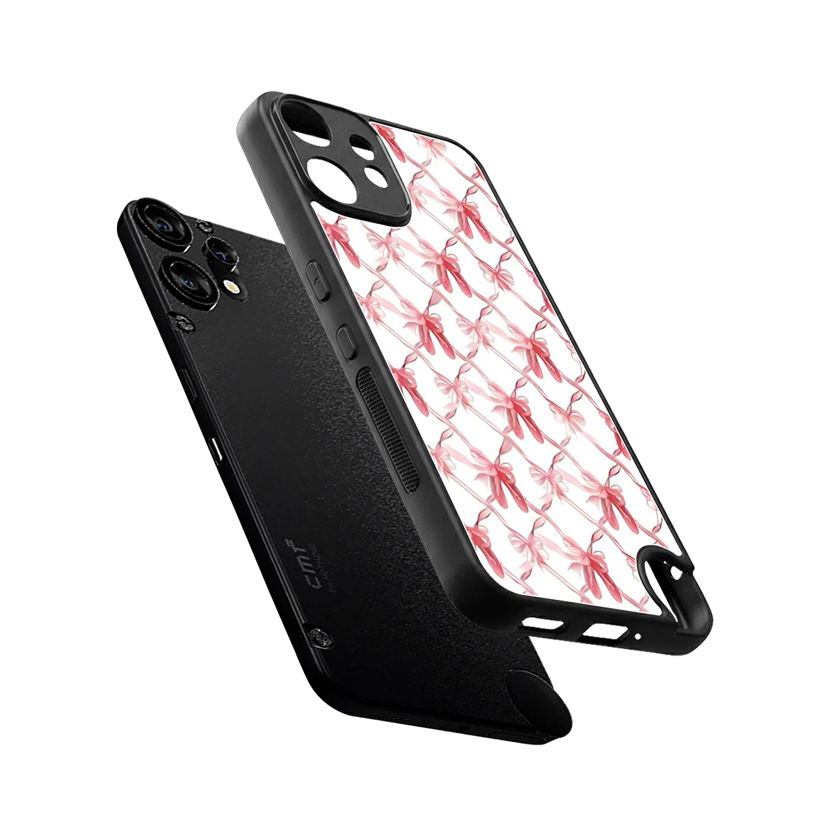 Bow Ribbon sleek cmf nothing phone 2 pro cover with tempered glass back and TPU edges