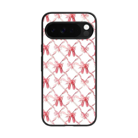 Bow Ribbon back phone cover | glass case for google pixel 10 pro xl