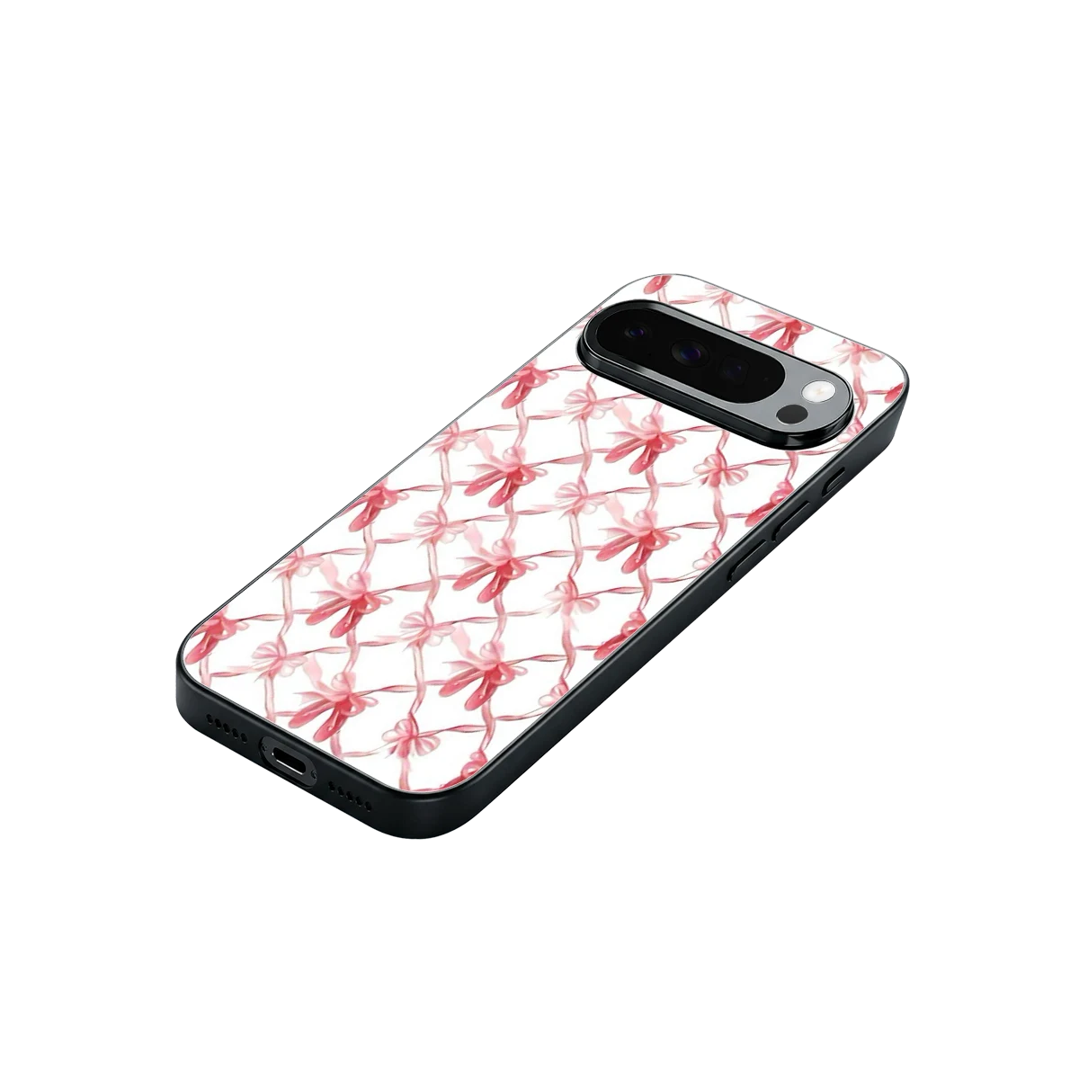Bow Ribbon stylish phone case for google pixel 10 pro xl | glossy glass and slim fit