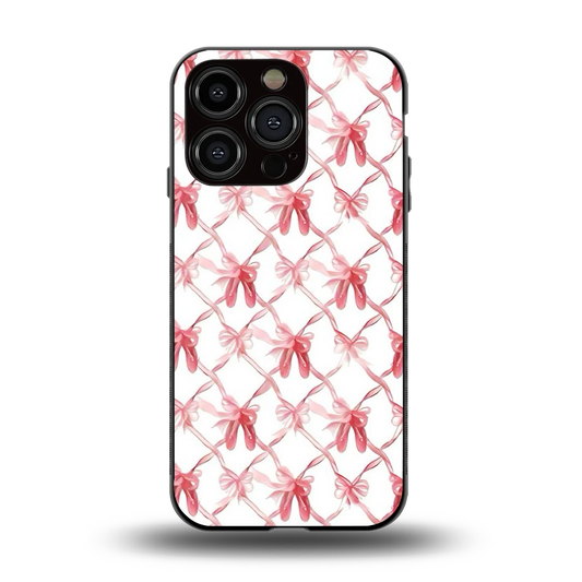 Bow Ribbon back phone cover | glass case for iphone 13 pro
