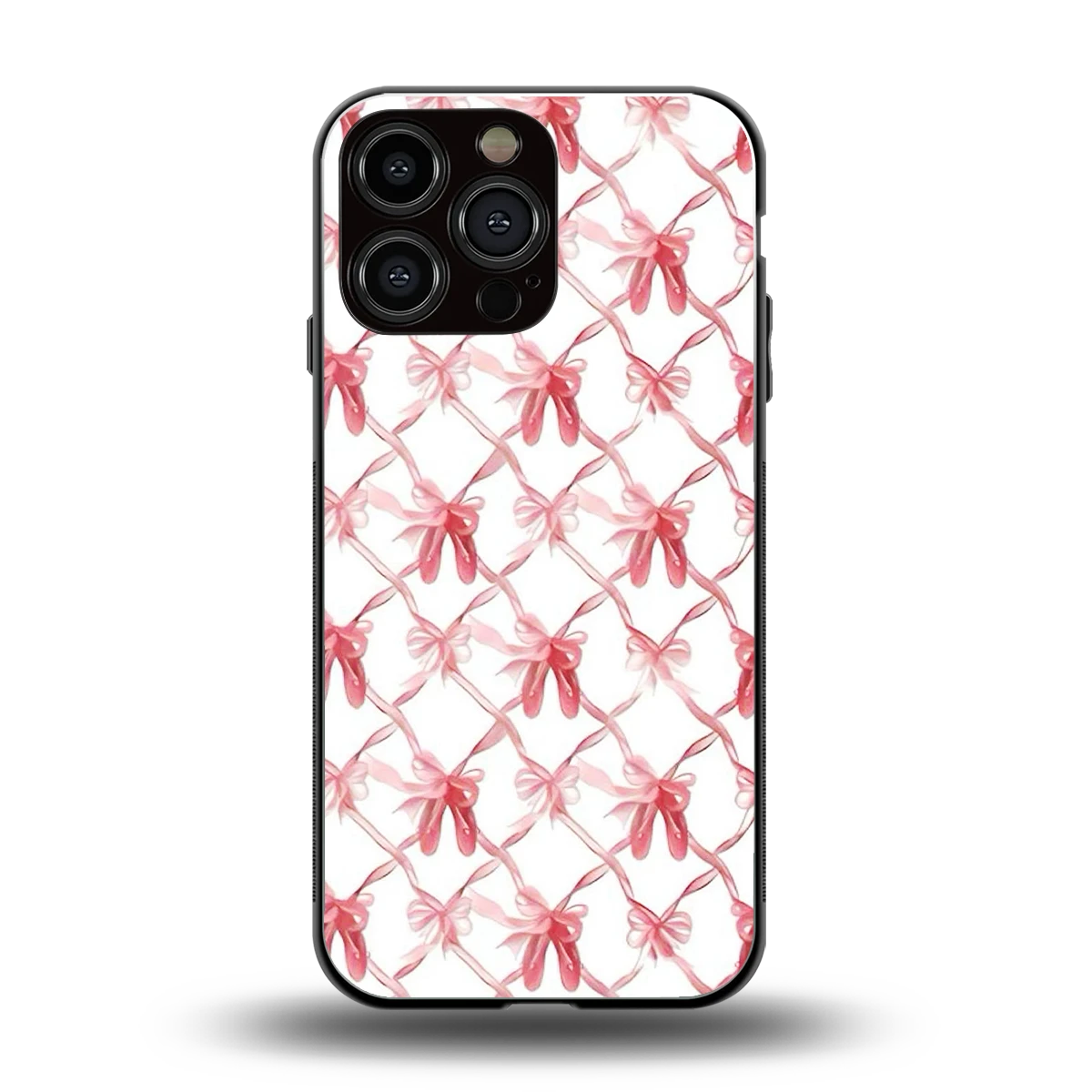 Bow Ribbon back phone cover | glass case for iphone 15 pro max