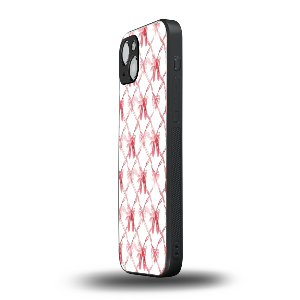 Bow Ribbon iphone 15 mobile cover | shockproof glass phone case