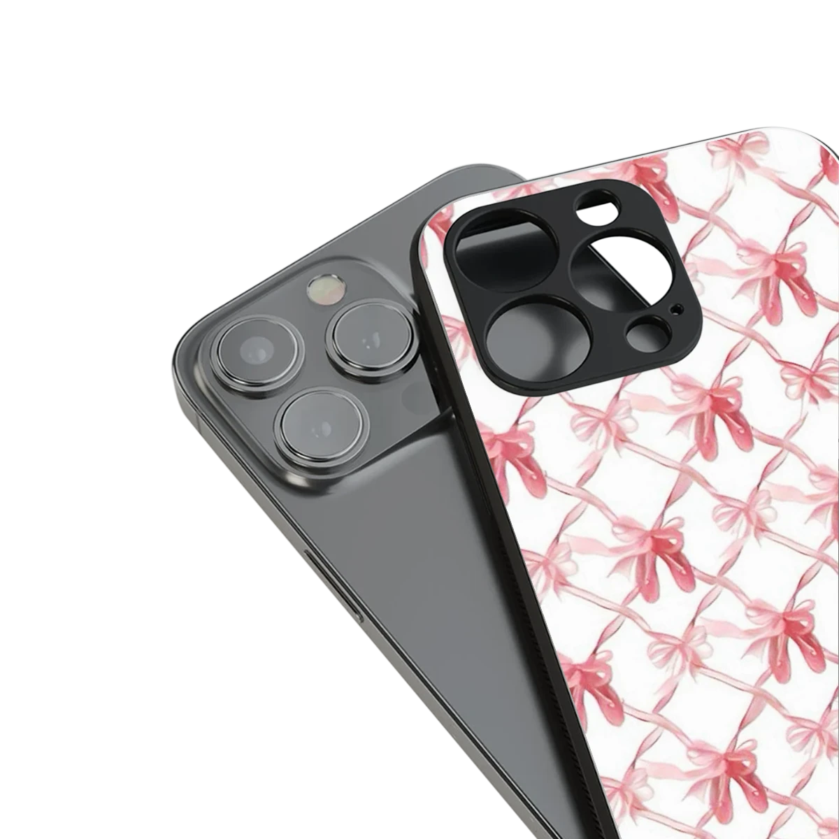 Bow Ribbon stylish phone case for iphone 13 mini | glossy glass and slim fit