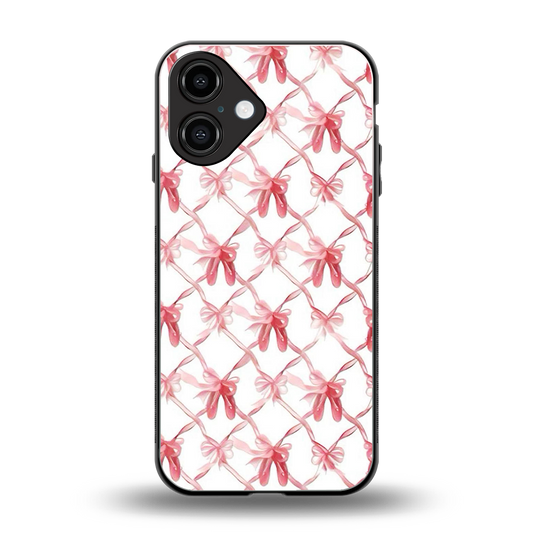 Bow Ribbon Phone Case for Iphone 16 | Glass Case