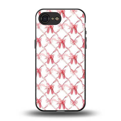 Bow Ribbon back phone cover | glass case for iphone 16e