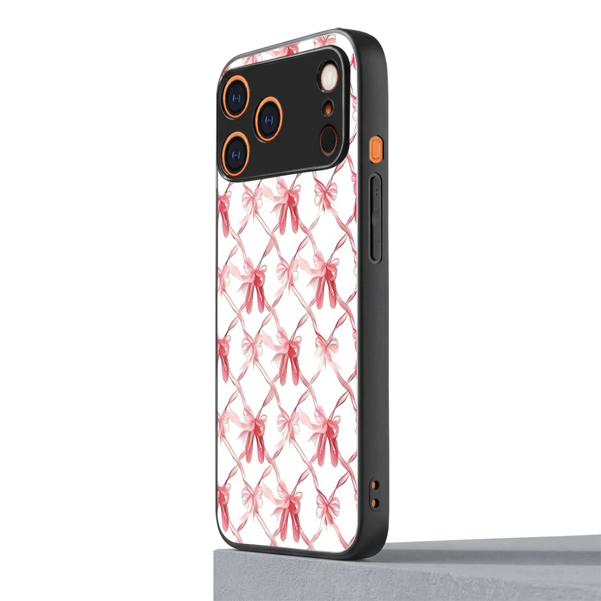 Bow Ribbon iphone 17 pro max mobile cover | shockproof glass phone case