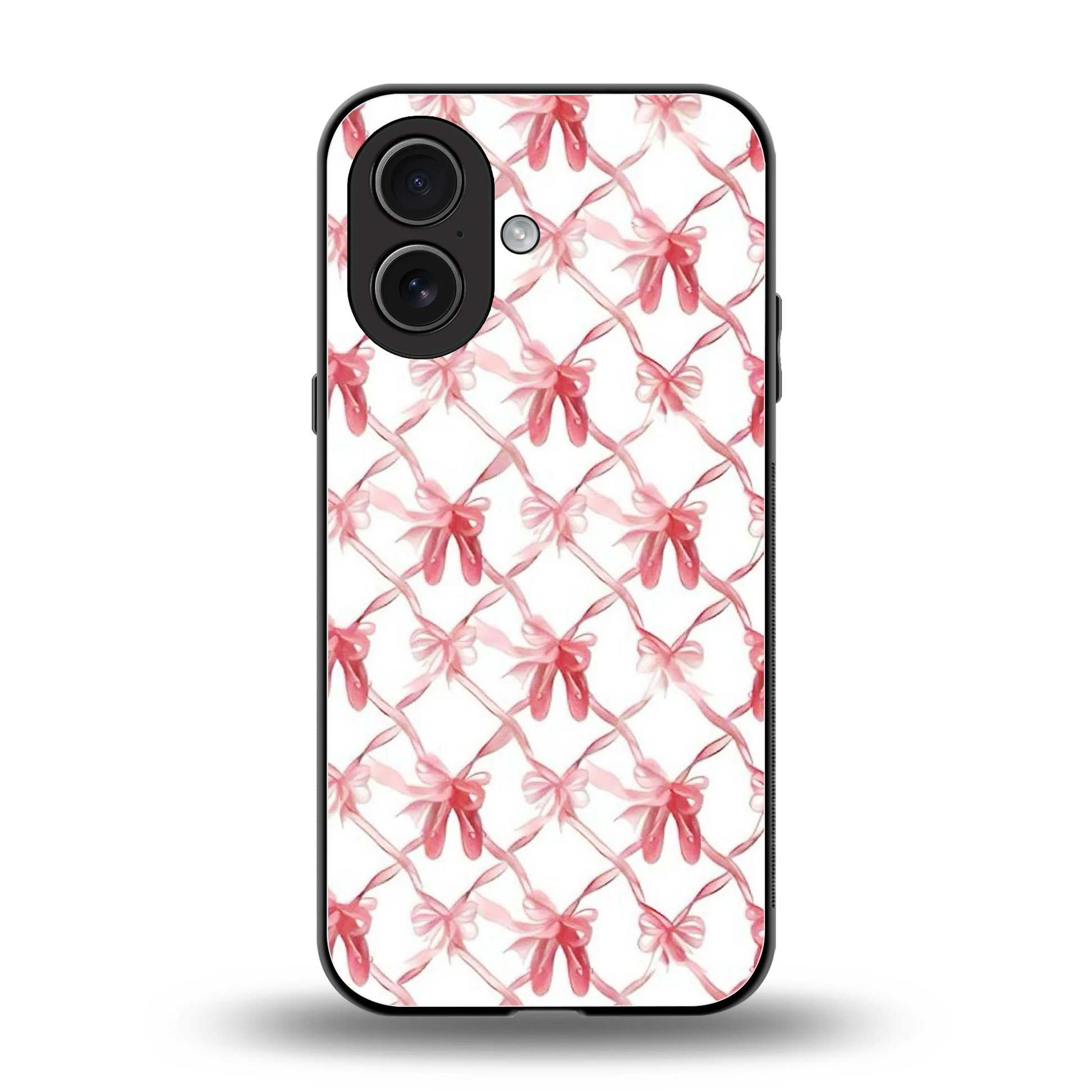 Bow Ribbon back phone cover | glass case for iphone 17