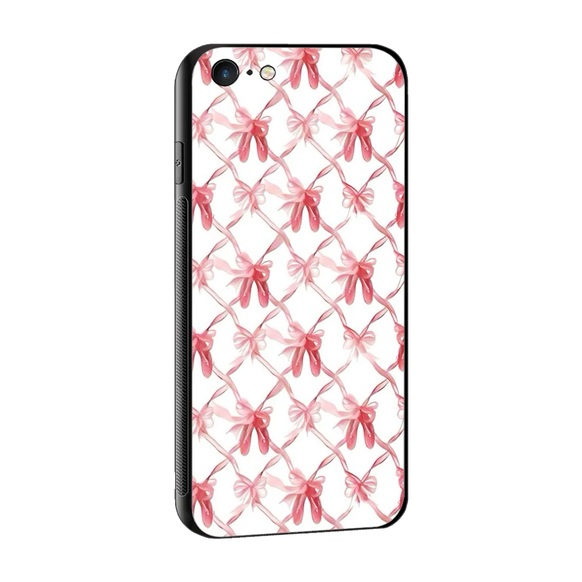 Bow Ribbon sleek iphone 6s plus cover with tempered glass back and TPU edges