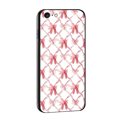 Bow Ribbon sleek iphone 6s cover with tempered glass back and TPU edges
