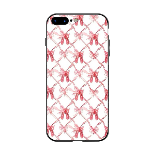 Bow Ribbon back phone cover | glass case for iphone 8 plus