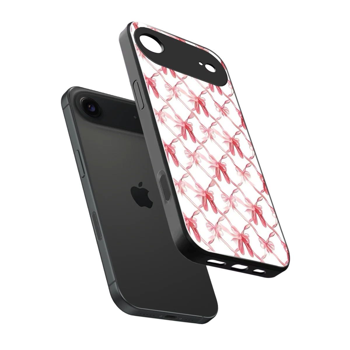 Bow Ribbon sleek iphone air cover with tempered glass back and TPU edges