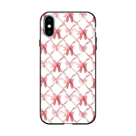 Bow Ribbon back phone cover | glass case for iphone x