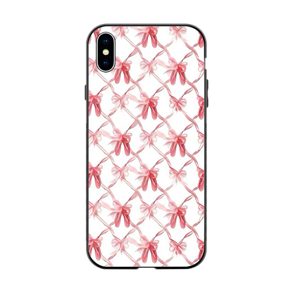 Bow Ribbon back phone cover | glass case for iphone xs max