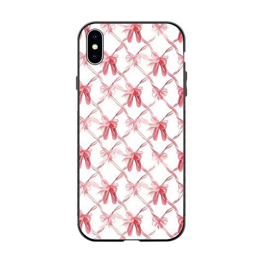 Bow Ribbon back phone cover | glass case for iphone xs max