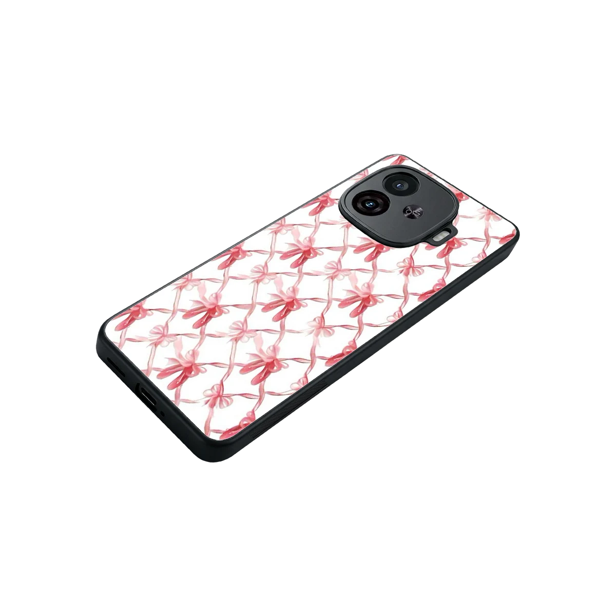 Bow Ribbon stylish phone case for iqoo neo 10r 5g | glossy glass and slim fit