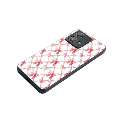 Bow Ribbon stylish phone case for motorola edge 40 neo 5g | glossy glass and slim fit