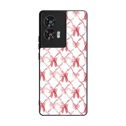 Bow Ribbon back phone cover | glass case for motorola edge 50 fusion