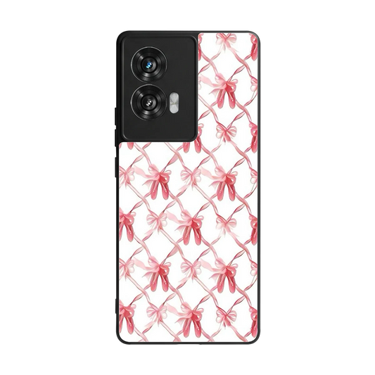 Bow Ribbon back phone cover | glass case for motorola edge 50 fusion