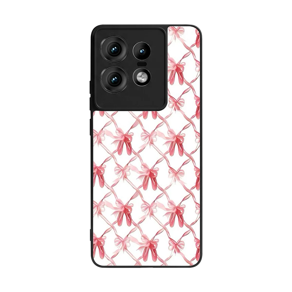Bow Ribbon back phone cover | glass case for motorola edge 50 pro