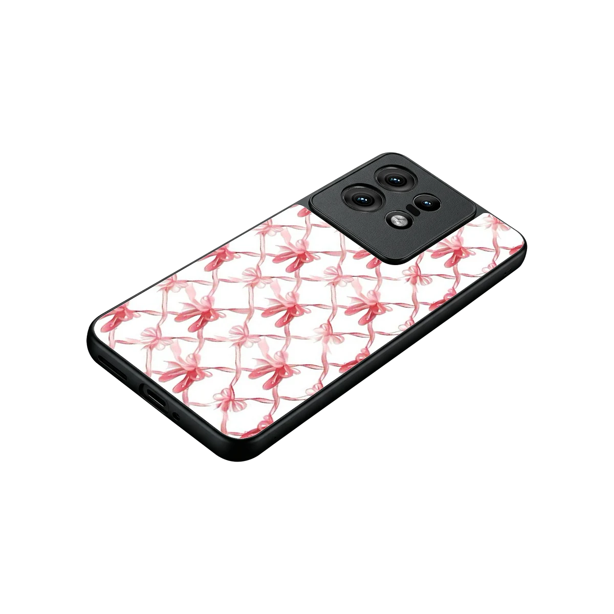 Bow Ribbon stylish phone case for motorola edge 50 pro | glossy glass and slim fit