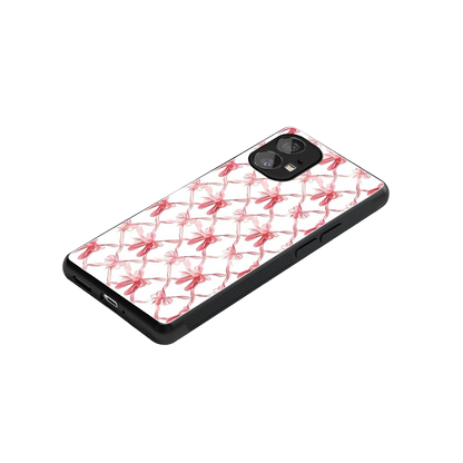 Bow Ribbon stylish phone case for nothing phone 1 | glossy glass and slim fit