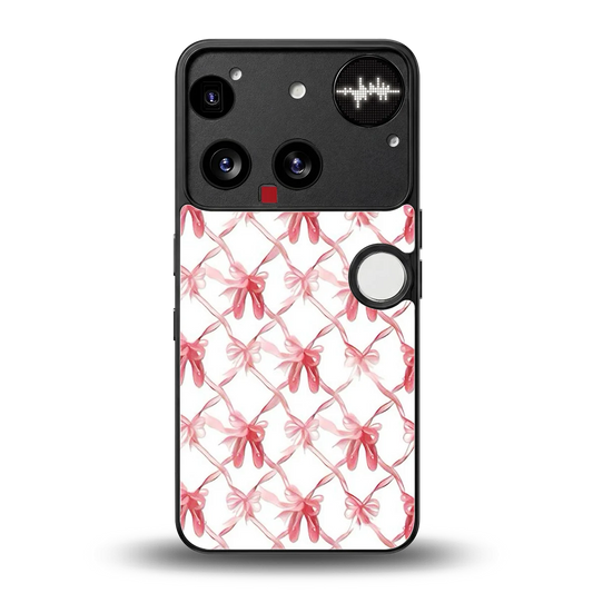 Bow Ribbon back phone cover | glass case for nothing phone 3